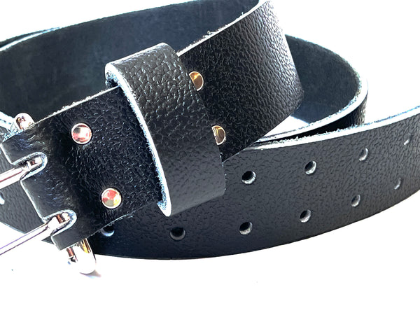 Leather Twin Prong Belt - 50mm